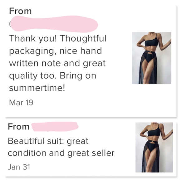 3 Piece Black Swimwear Set - Picture 10 of 12